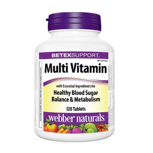 Webber Naturals Diabetex Multi Vitamin, 120 Ct