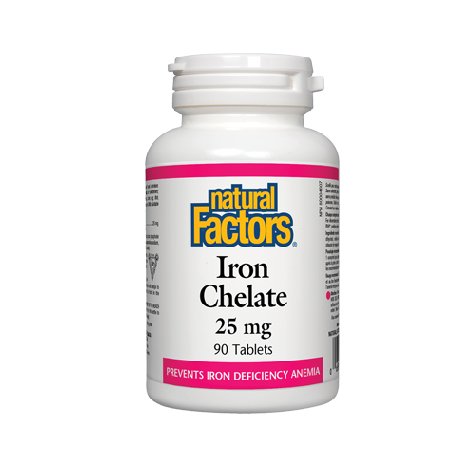 Natural Factors Iron Chelate 25mg