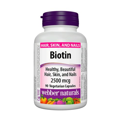 Webber Naturals Biotin 2500 mcg, 90 Ct