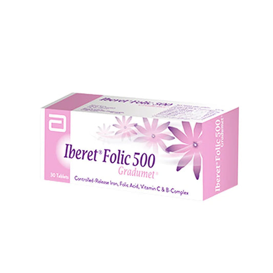 Abbott Iberet Folic 500 Gradumet, 30 Ct