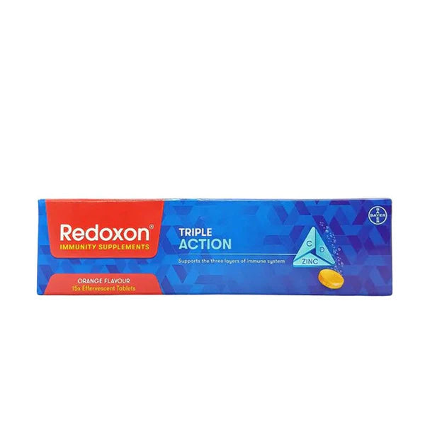 Redoxon Triple Action Tablets (Orange), 15 Ct - Bayer